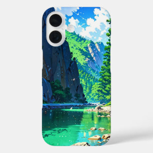 Summer Anime Mountain Escape iPhone 16 Case