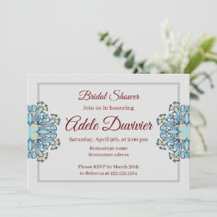 Summer Aquamarine   Bridal Shower Invitation