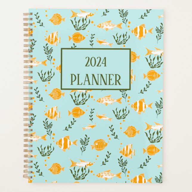Summer Aquatic Fishes Pattern Planner (Front)