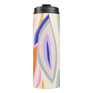 Summer Art: Creative Collage Pattern Thermal Tumbler