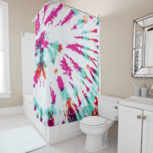 Summer Artsy Girly Neon Teal Pink Tie Dye Pattern