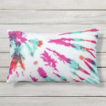 Summer Artsy Girly Neon Teal Pink Tie Dye Pattern Lumbar Pillow<br><div class="desc">This modern and artsy bohemian pattern is perfect for the summer months. It features a neon pink, purple, teal green, and orange abstract tie-dye pattern on a simple white background. It's cool, unique, and fashionably trendy. ***IMPORTANT DESIGN NOTE: For any custom design request such as matching product requests, colour changes,...</div>