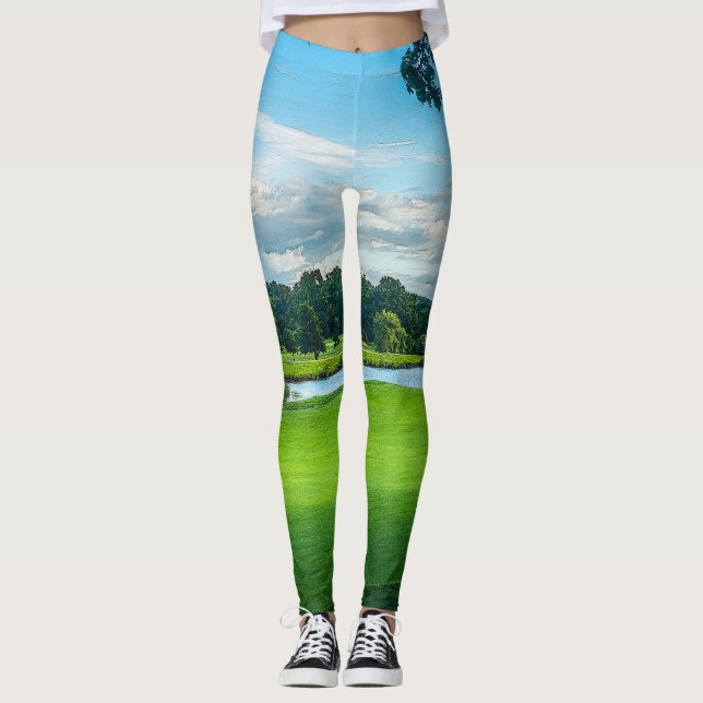 Summer At The Golf Course Leggings (Front)