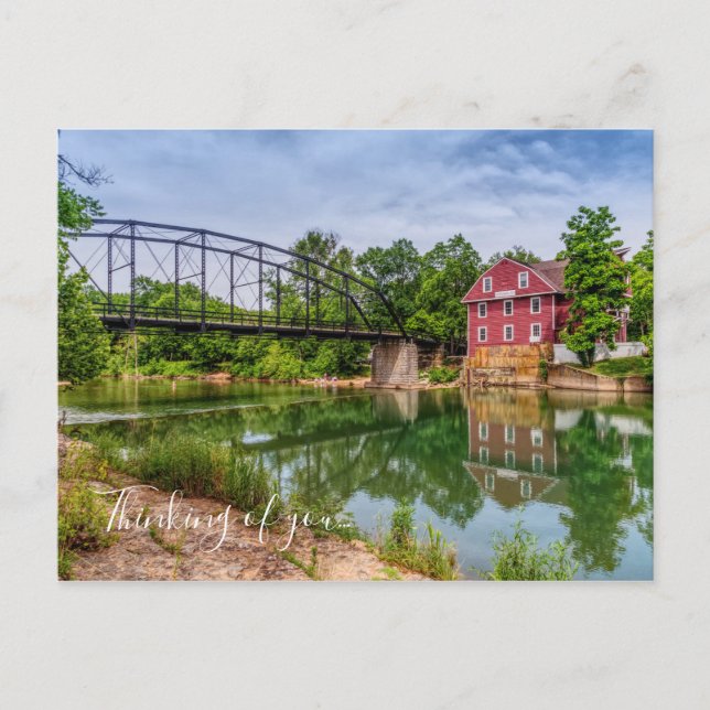 Summer At War Eagle Mill Thinking Of You Postcard (Front)