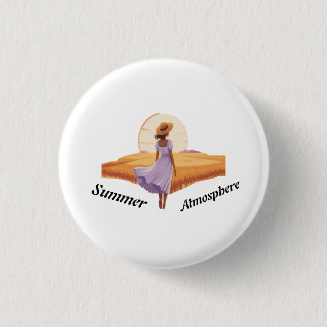 Summer atmosphere 1 inch round button (Front)