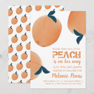Summer Baby Shower Peach Invitation