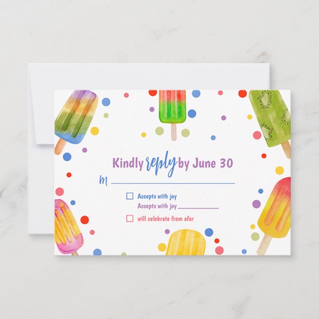 Summer Baby Shower RSVP Reply Enclosure Card (Front)