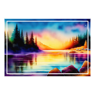 Summer Background With Palm Trees-56790 Photo Print