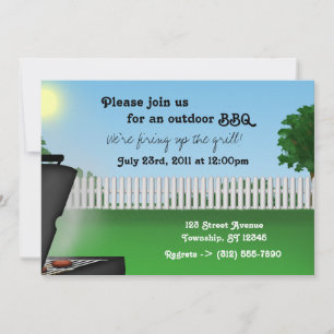 Summer Backyard BBQ Invitations