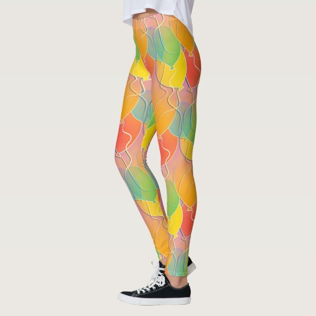 Summer Balloons Pattern Leggings (Left)