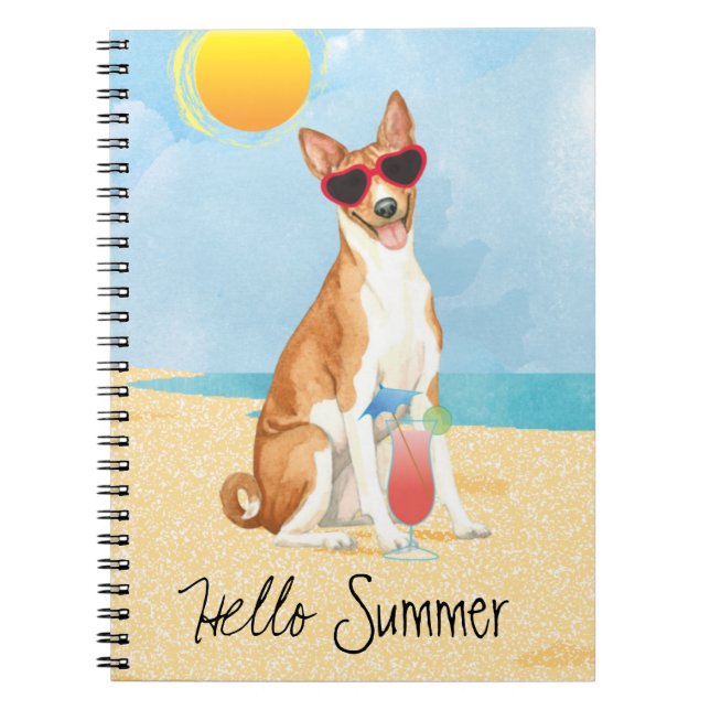 Summer Basenji Notebook (Front)