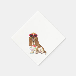 Summer Basset Hound Napkin