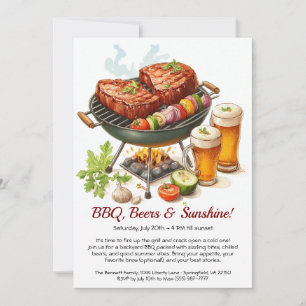 Summer BBQ & Beer Party Invitation – Backyard Cook