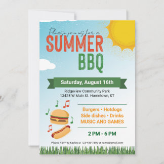 Summer BBQ Flat Holiday Card