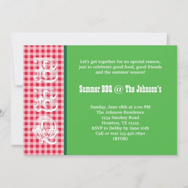 Summer BBQ Invitation (Front)