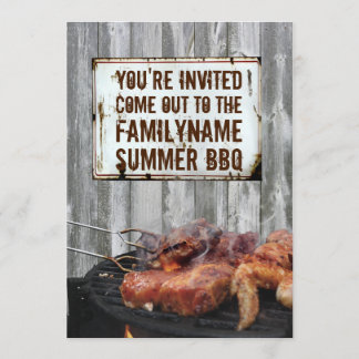 Summer BBQ  Invitations