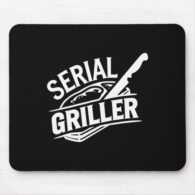 Summer Bbq Party Ckyard Grilling Funny Steak Lover Mouse Pad (Front)