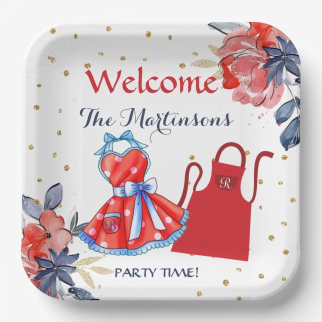 Summer BBQ Picnic Personalized  Paper Plate (Front)