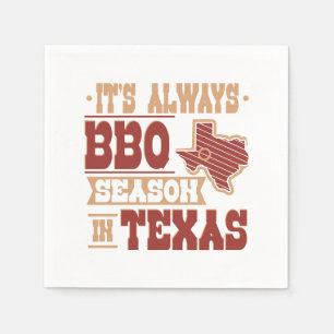 Summer BBQ Season in Texas Barbecue Gag Paper Napkin