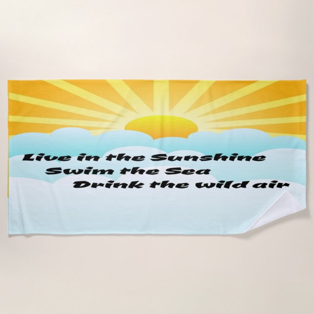 Summer Beach Activities Day Towel (Front)