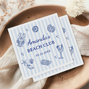 Summer Beach Adult Birthday Party Napkin