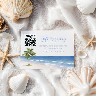 Summer Beach Baby Shower Gift Registry Enclosure Card
