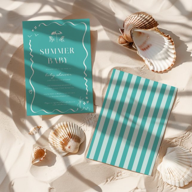 Summer Beach Baby Shower Invitation (Creator Uploaded)