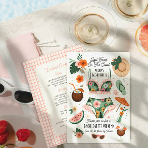 Summer Beach Bachelorette Last Toast Invitation