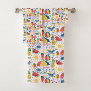 summer beach bath towel