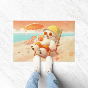 Summer Beach Bear Doormat