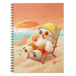 Summer Beach Bear Notebook