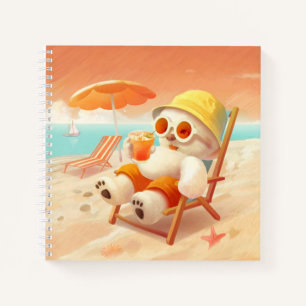Summer Beach Bear Notebook