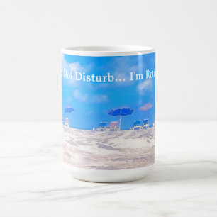 Summer Beach Blue White Retirement Gift Coffee Mug