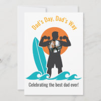Summer Beach Body Dad Photo Silhouette Graphic