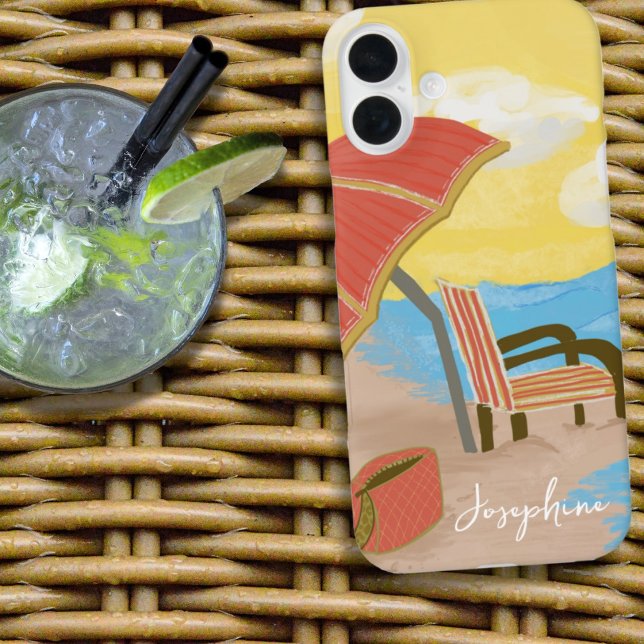 Summer Beach Chair Illustrated Case-Mate iPhone Case (Creator Uploaded)