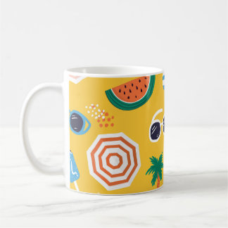 Summer Beach: Colourful Seamless Pattern Coffee Mug