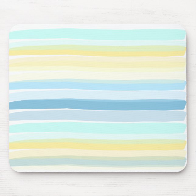 Summer beach colours in stripes mouse pad (Front)