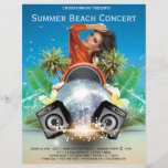 Summer Beach Concert Flyer<br><div class="desc">=============== ABOUT THIS DESIGN =============== Custom Summer Beach Concert Flyer (1) For further customization, please click the "Customize" button and use our design tool to modify this template. The background colour is changeable. All text style, colours, sizes can also be modified to fit your needs. (2) If you need help...</div>