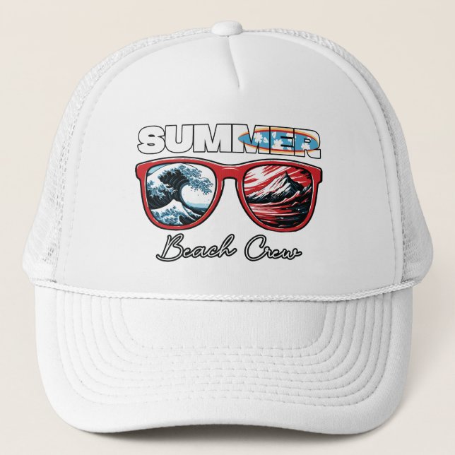 Summer Beach Crew - Summer Vibes Trucker Hat (Front)