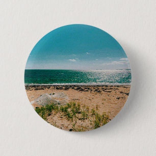 Summer beach day in the Swedish Archipelago 2 Inch Round Button