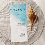 Summer Beach Destination Wedding Menu Cards<br><div class="desc">Summer Elegant Coastal Beach Wedding Menu Cards

Minimalist Wedding Menu Cards | Modern Menu,  Wedding Dinner Menu,  Rustic Let's Eat Wedding Dinner and Drinks Menu,  Simple Calligraphy Rustic Wedding Menus Wedding Menus,  Rustic Wedding Menu,   Wedding Table Menu</div>