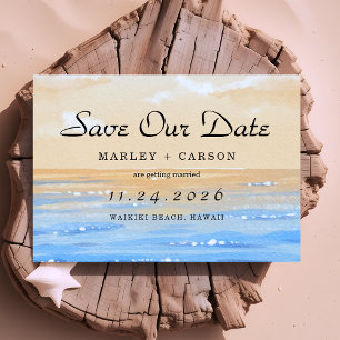 Summer Beach Destination Wedding Save The Date