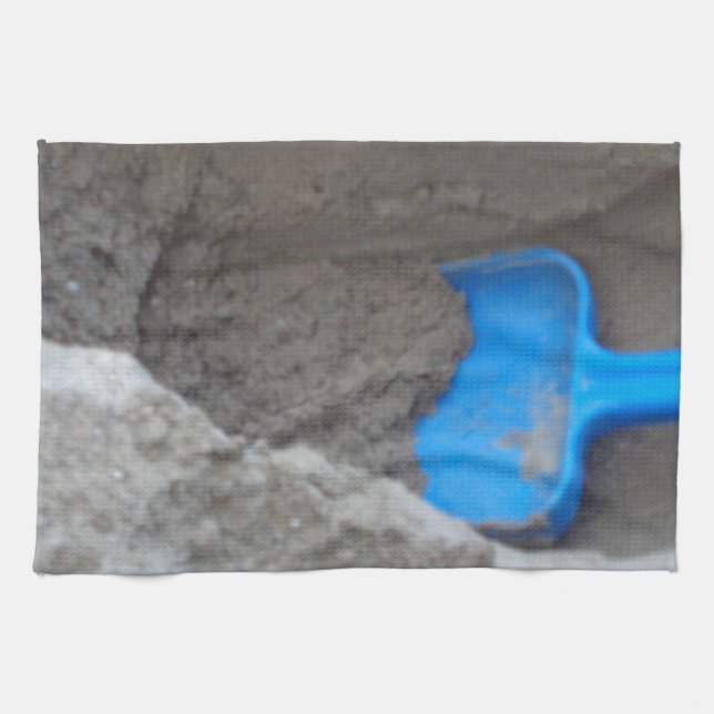 Summer Beach Digging Sand Shovel, Scoop, Playing Kitchen Towel (Horizontal)