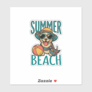 Summer Beach Dog Vintage Sunglasses Shirt Design_1
