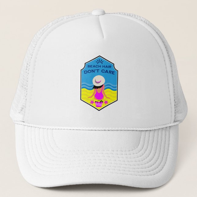 Summer Beach Essential Gift Trucker Hat (Front)
