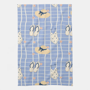Summer Beach Essentials Pattern (1) Kitchen Towel