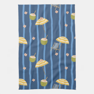 Summer Beach Essentials Pattern (2) Kitchen Towel