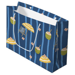 Summer Beach Essentials Pattern (2) Large Gift Bag