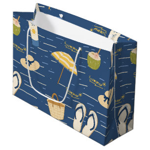 Summer Beach Essentials Pattern (3) Large Gift Bag