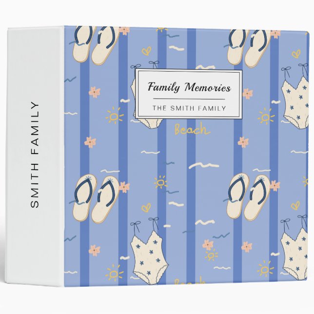 Summer Beach Essentials Pattern (6) Binder (Front/Spine)